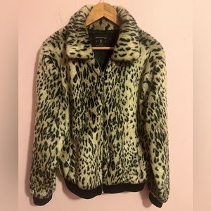 Faux Fur Leopard Coat - Urban Outfitters